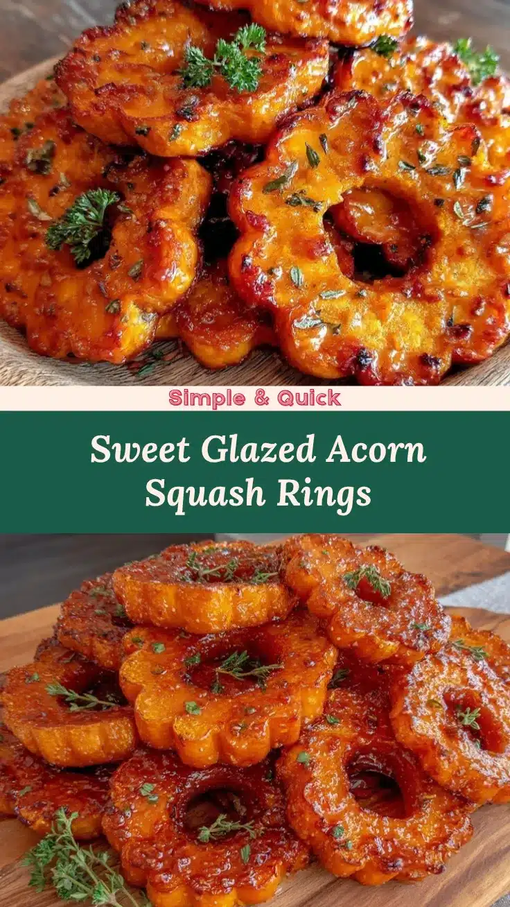 glazed donut acorn squash rings recipe