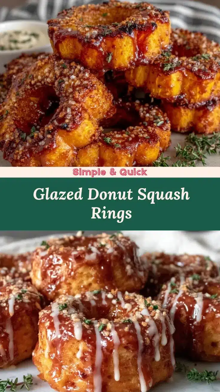 glazed donut acorn squash rings recipe