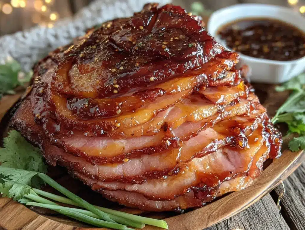 gochujang honey glazed ham - featured image