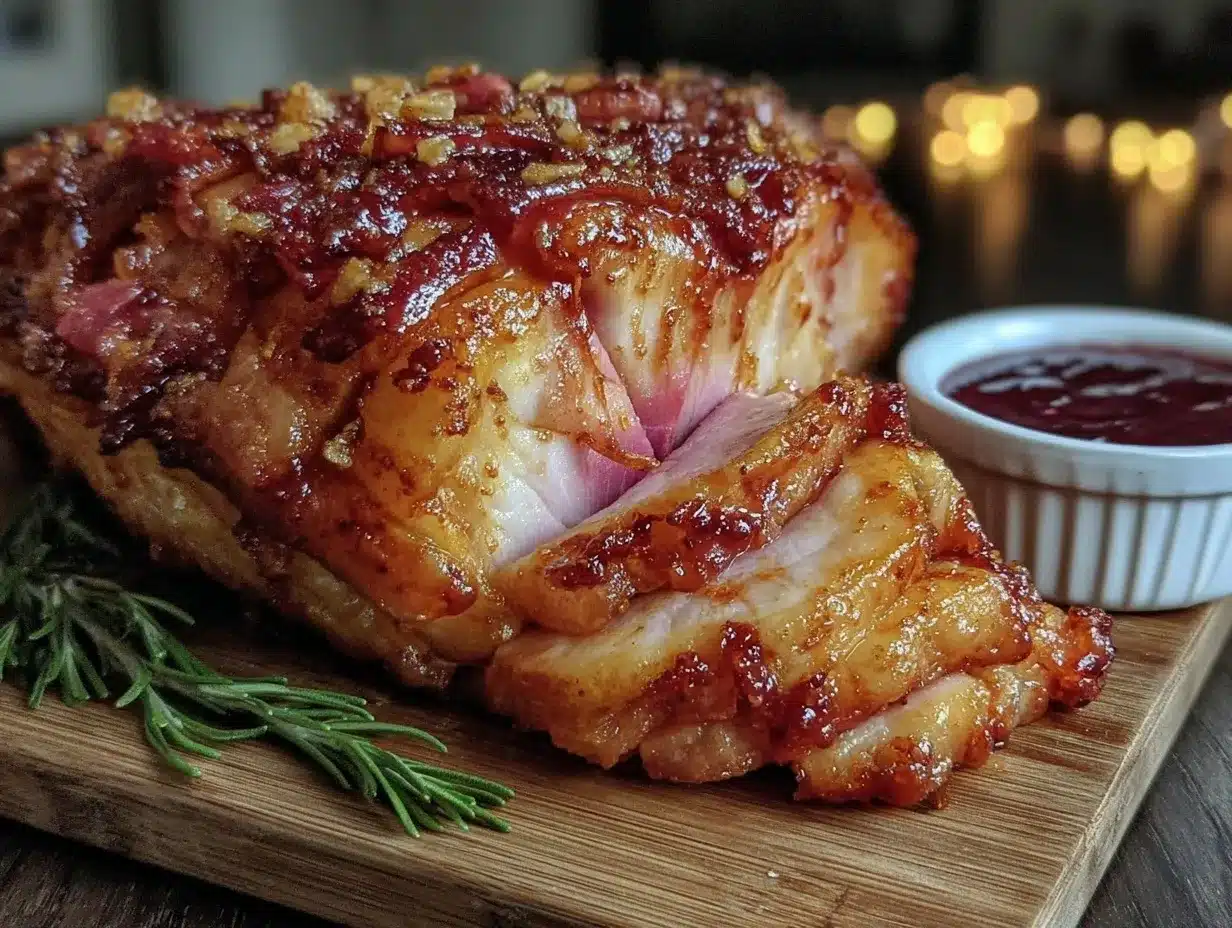 Gochujang-honey glazed ham preparation steps