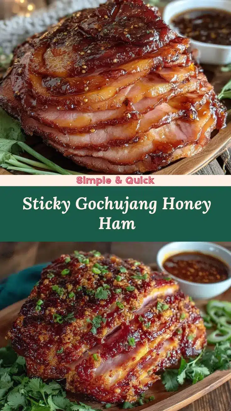 gochujang honey glazed ham recipe