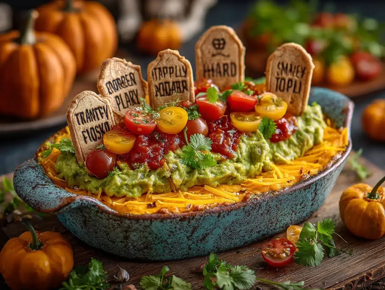 Graveyard Taco Dip preparation steps