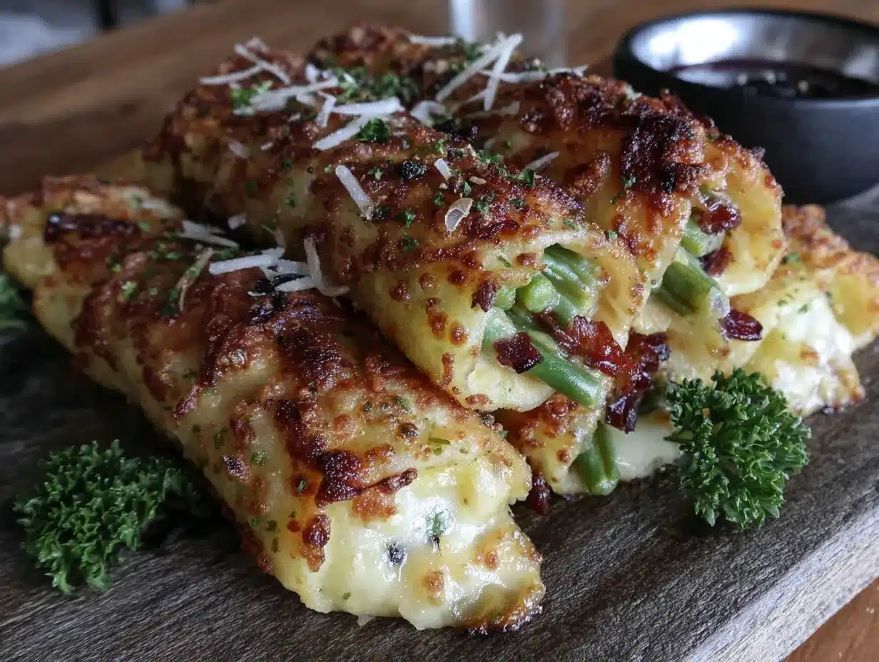 green bean casserole spring rolls preparation steps