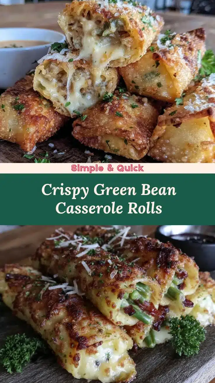 green bean casserole spring rolls recipe