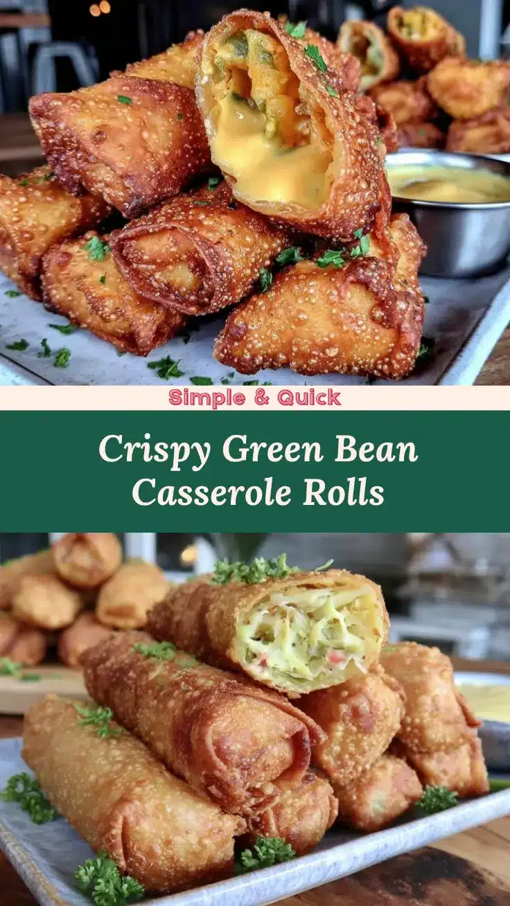 green bean casserole spring rolls recipe