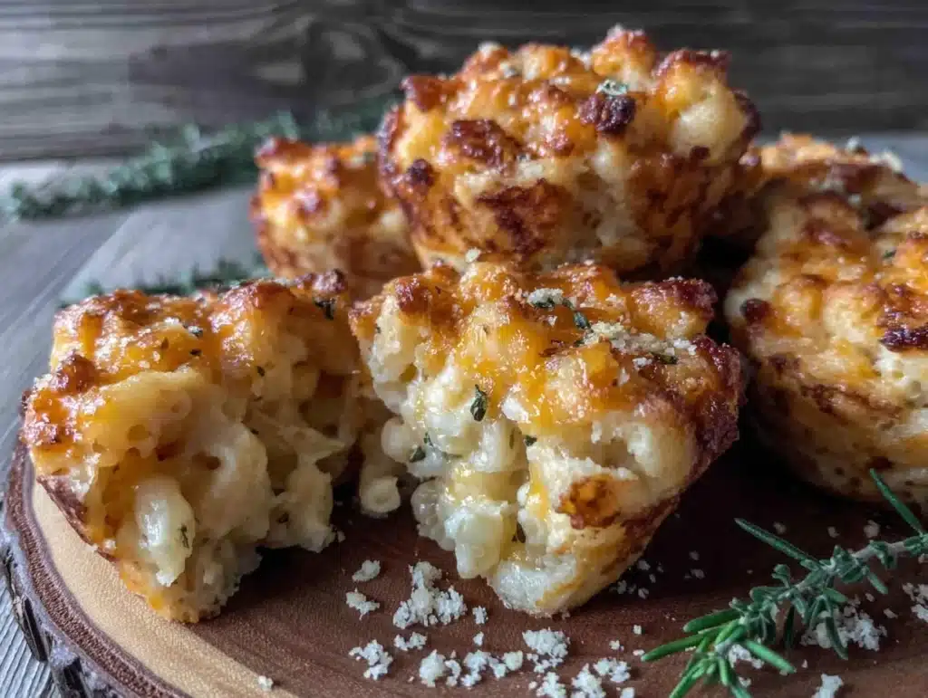 mac and cheese stuffing muffins - featured image