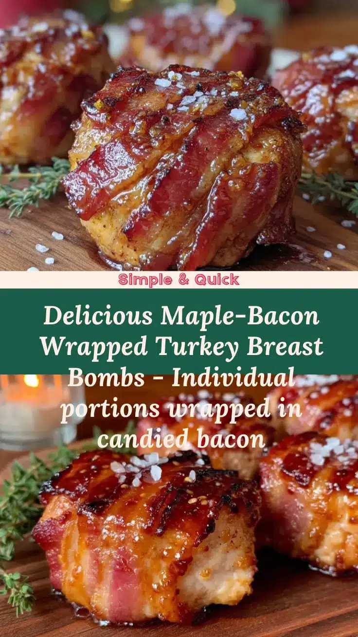 maple-bacon wrapped turkey bombs recipe