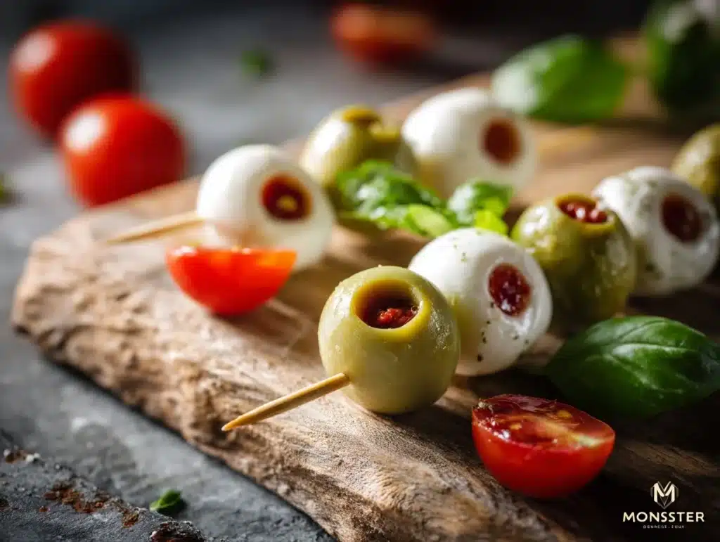 Monster Eye Caprese Skewers - featured image