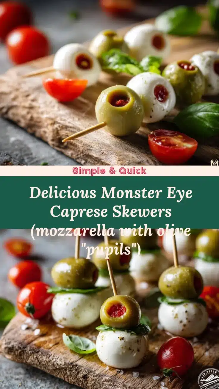 Monster Eye Caprese Skewers recipe