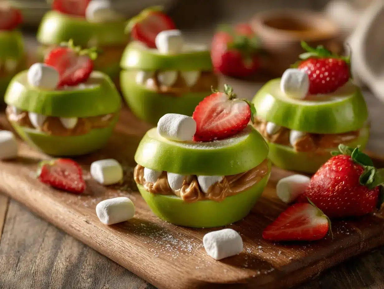 Monster Mouth Apple Bites preparation steps