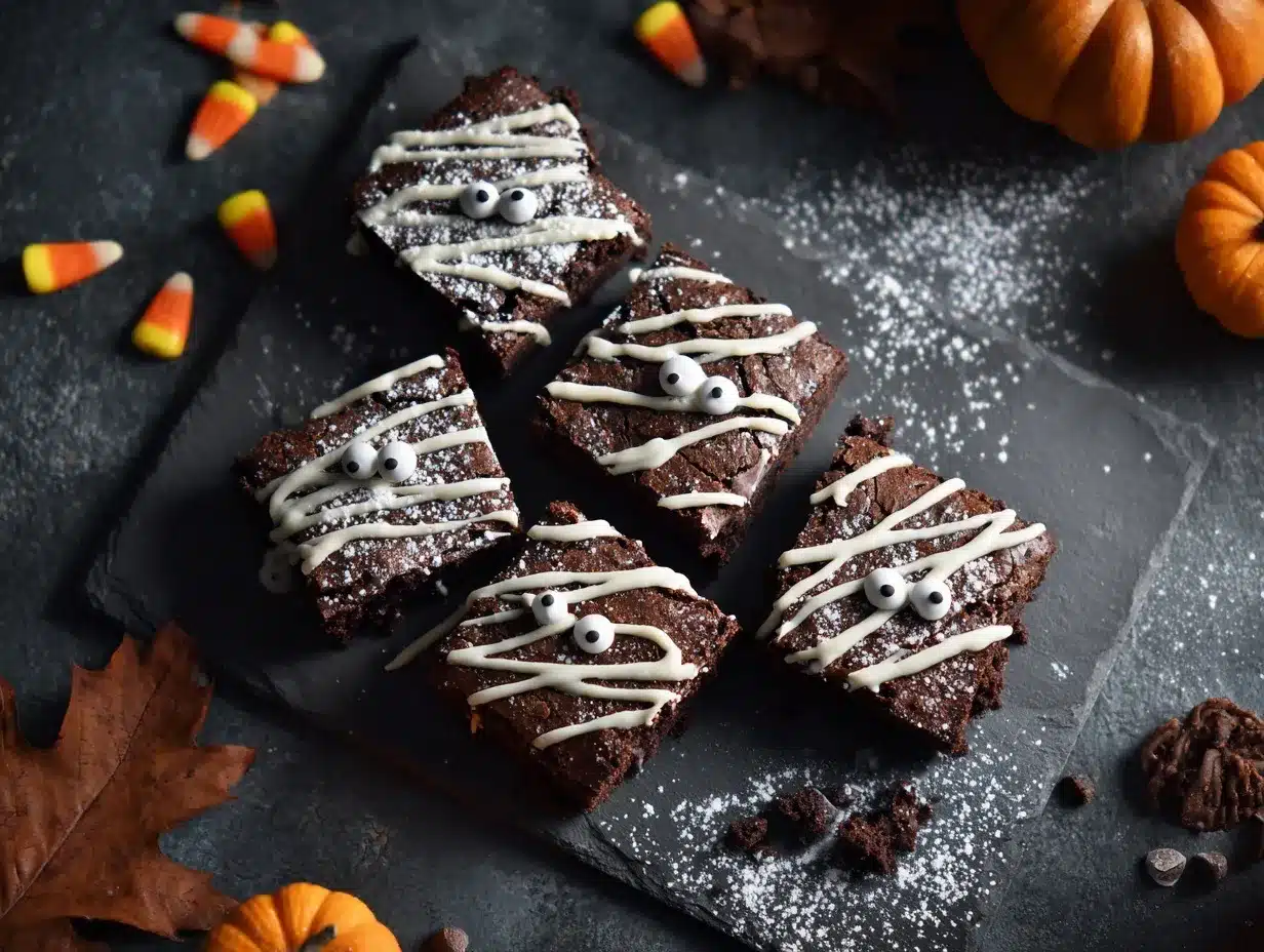 mummy brownies preparation steps