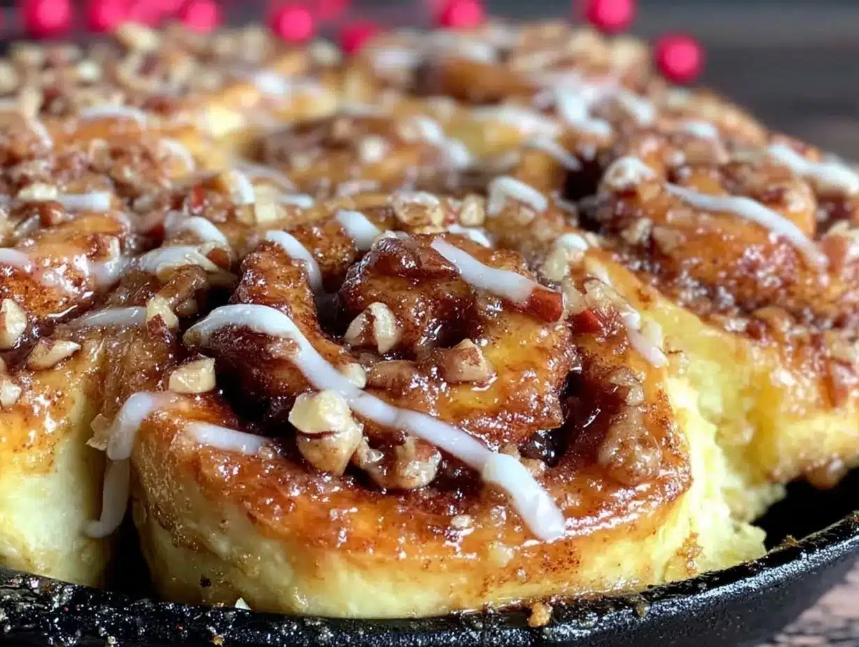 pecan pie cinnamon rolls preparation steps