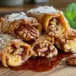 pecan pie egg rolls - featured image