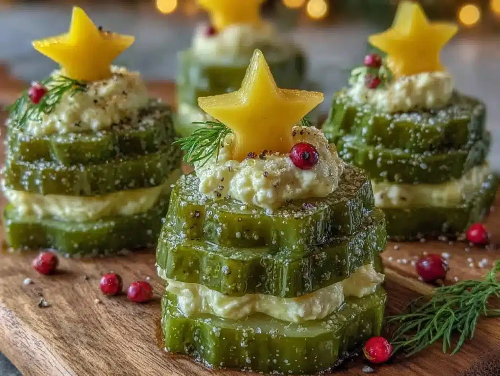 Pickle Christmas Tree Appetizer - featured image