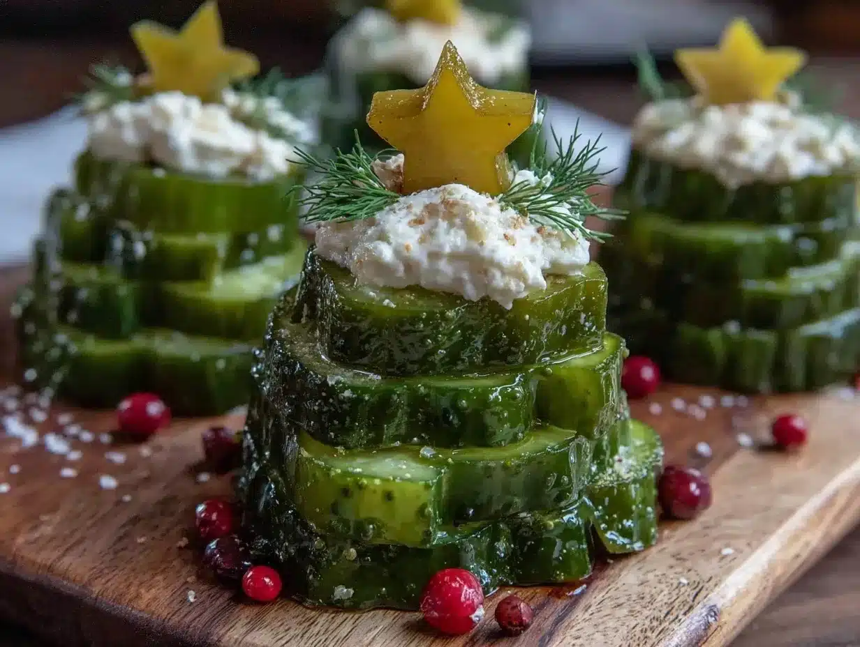 Pickle Christmas Tree Appetizer preparation steps