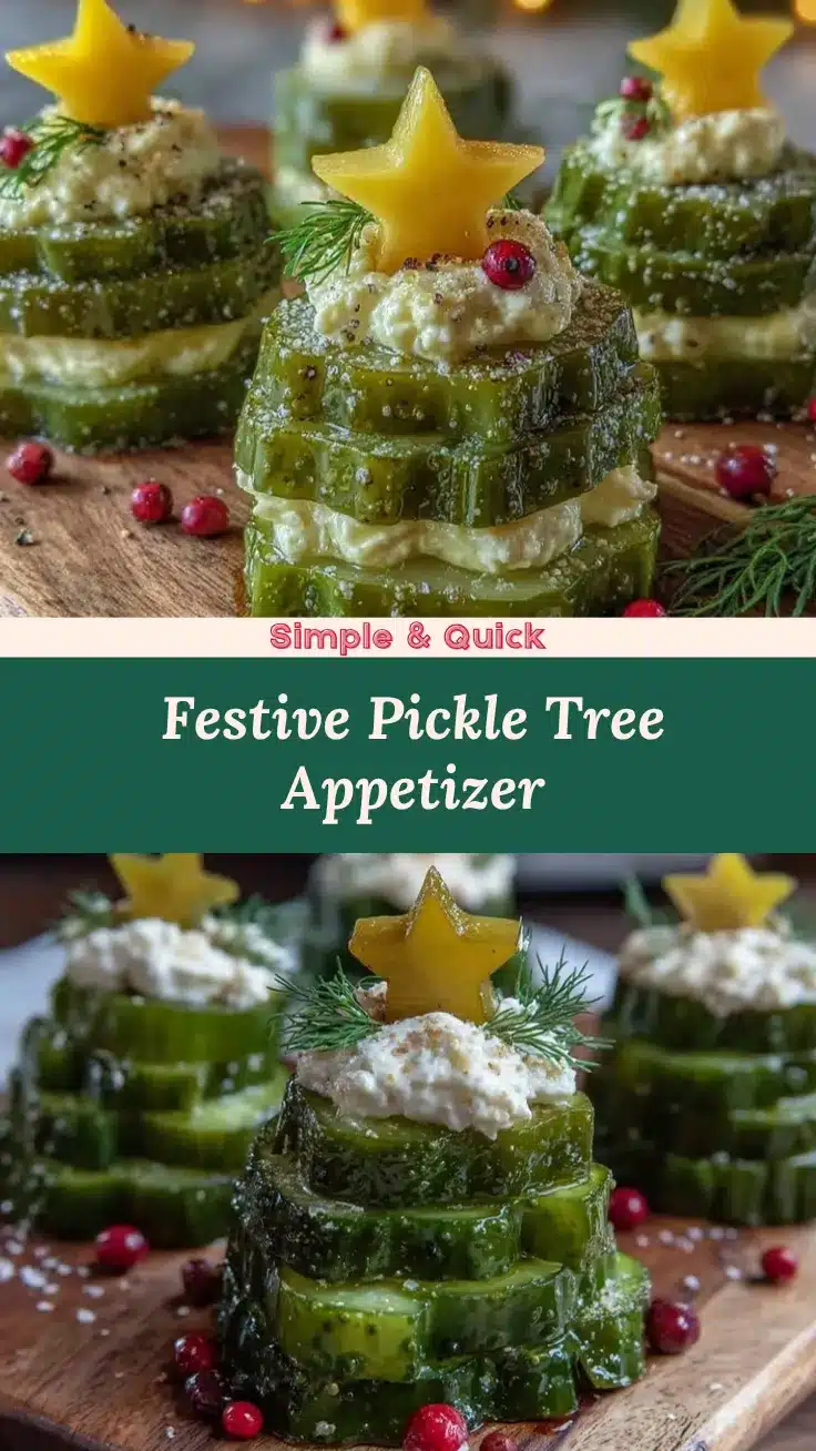 Pickle Christmas Tree Appetizer recipe