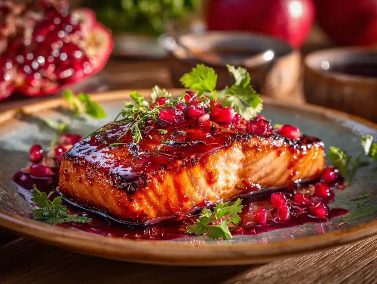 Pomegranate Glazed Salmon preparation steps