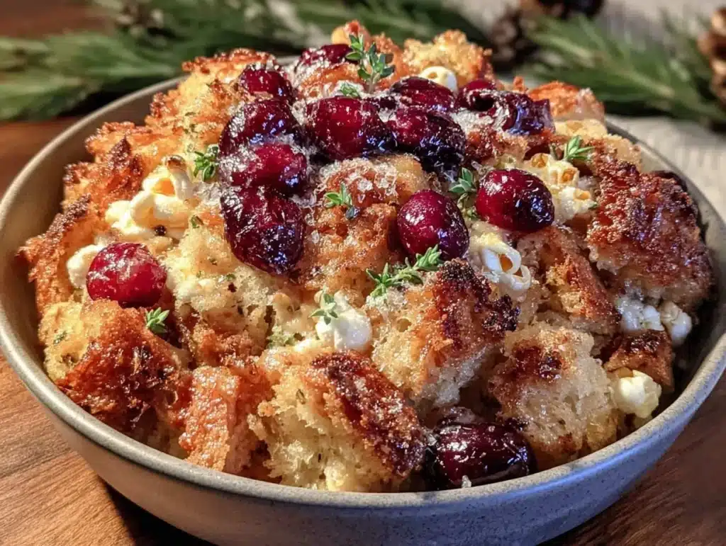 popcorn cranberry stuffing - featured image