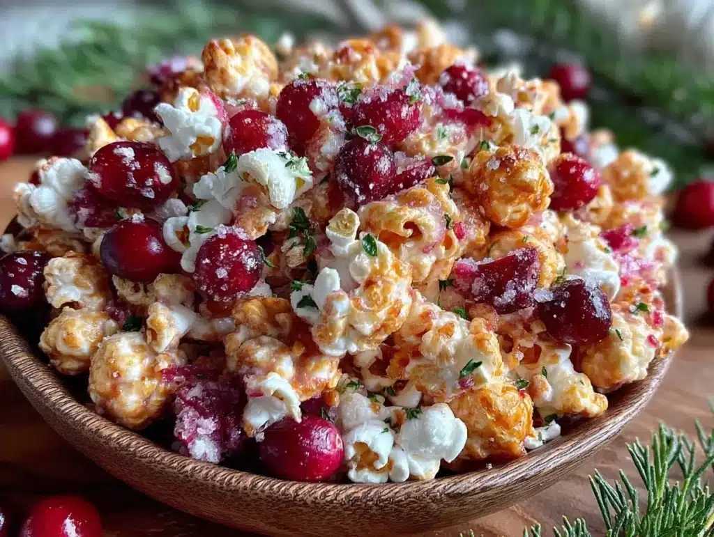 popcorn cranberry stuffing - featured image