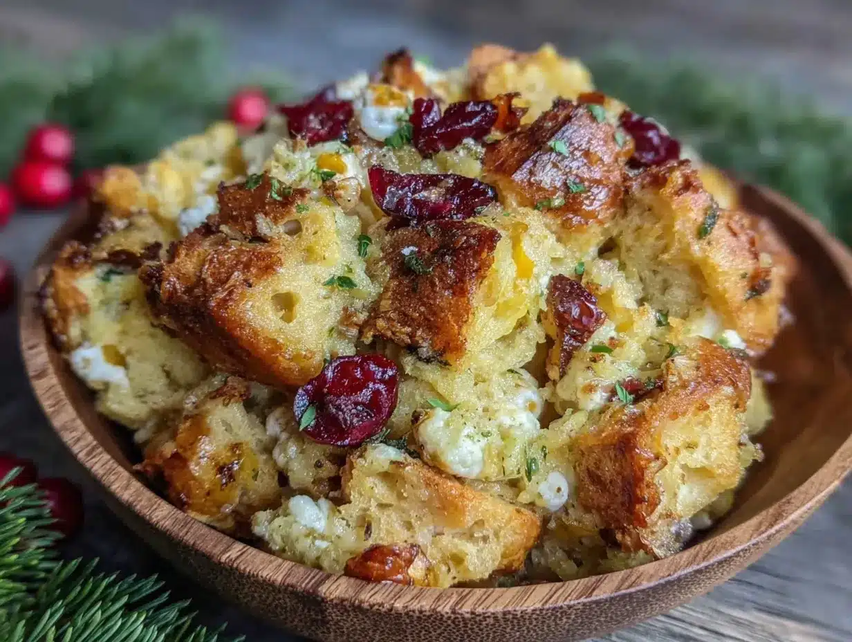 popcorn cranberry stuffing preparation steps