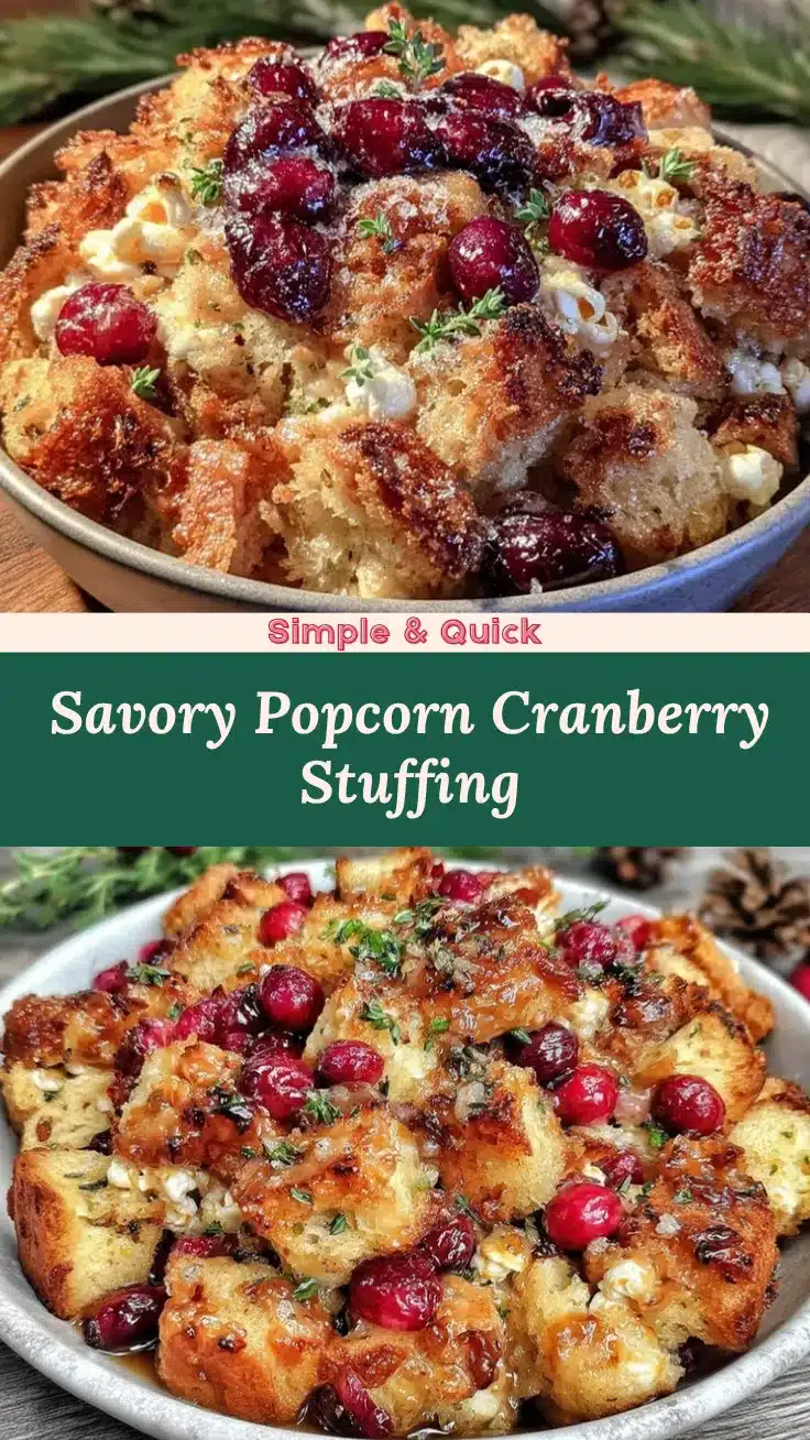 popcorn cranberry stuffing recipe