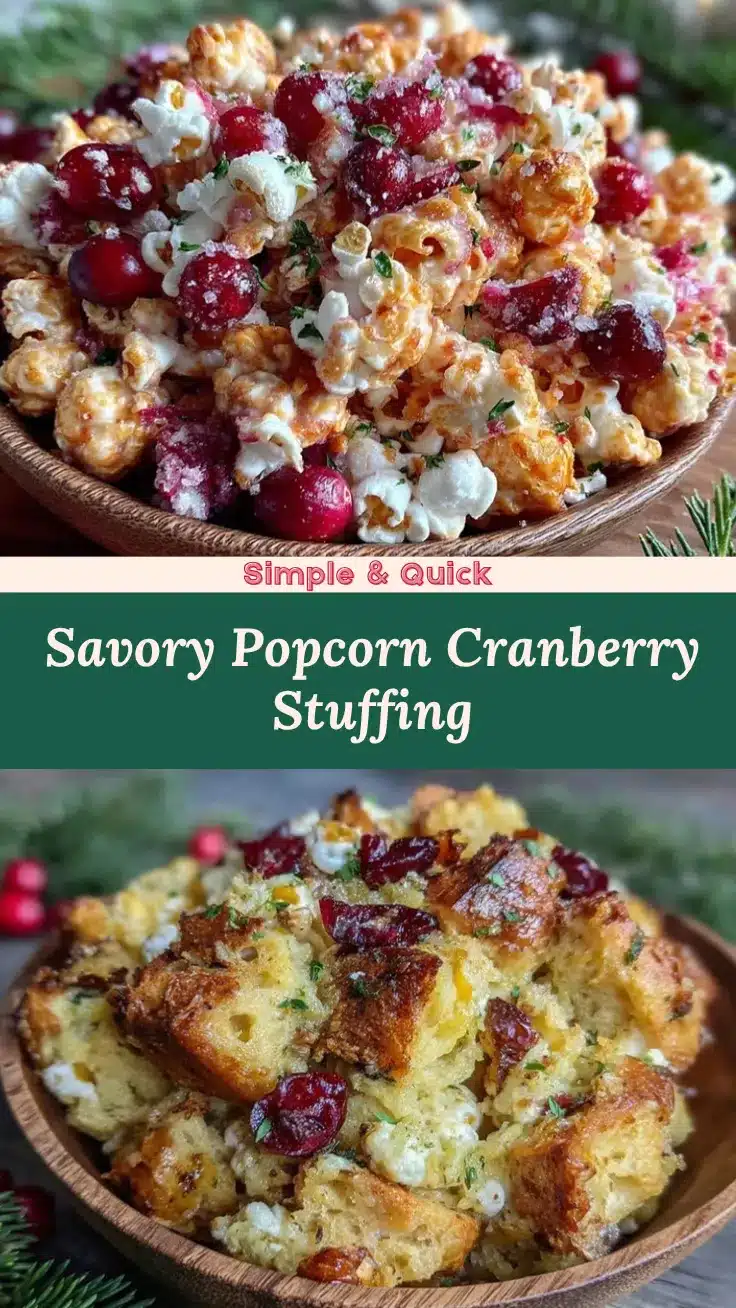 popcorn cranberry stuffing recipe