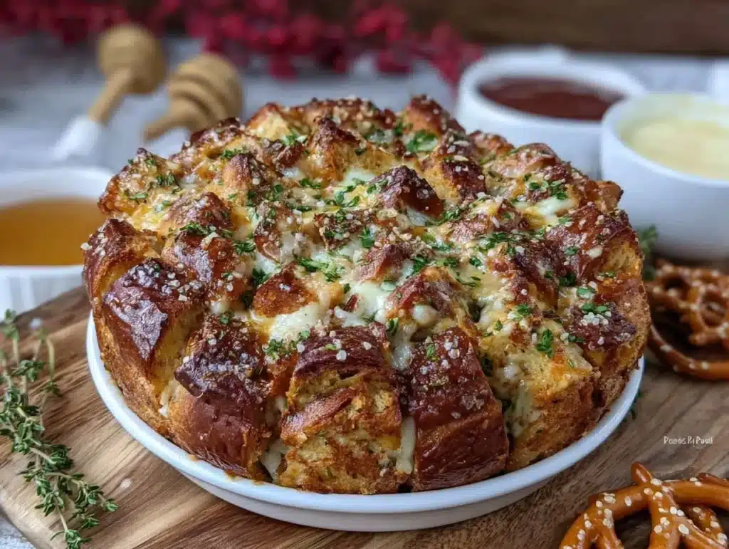 pretzel beer cheese stuffing - featured image