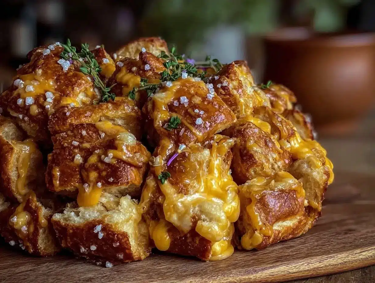 pretzel beer cheese stuffing preparation steps