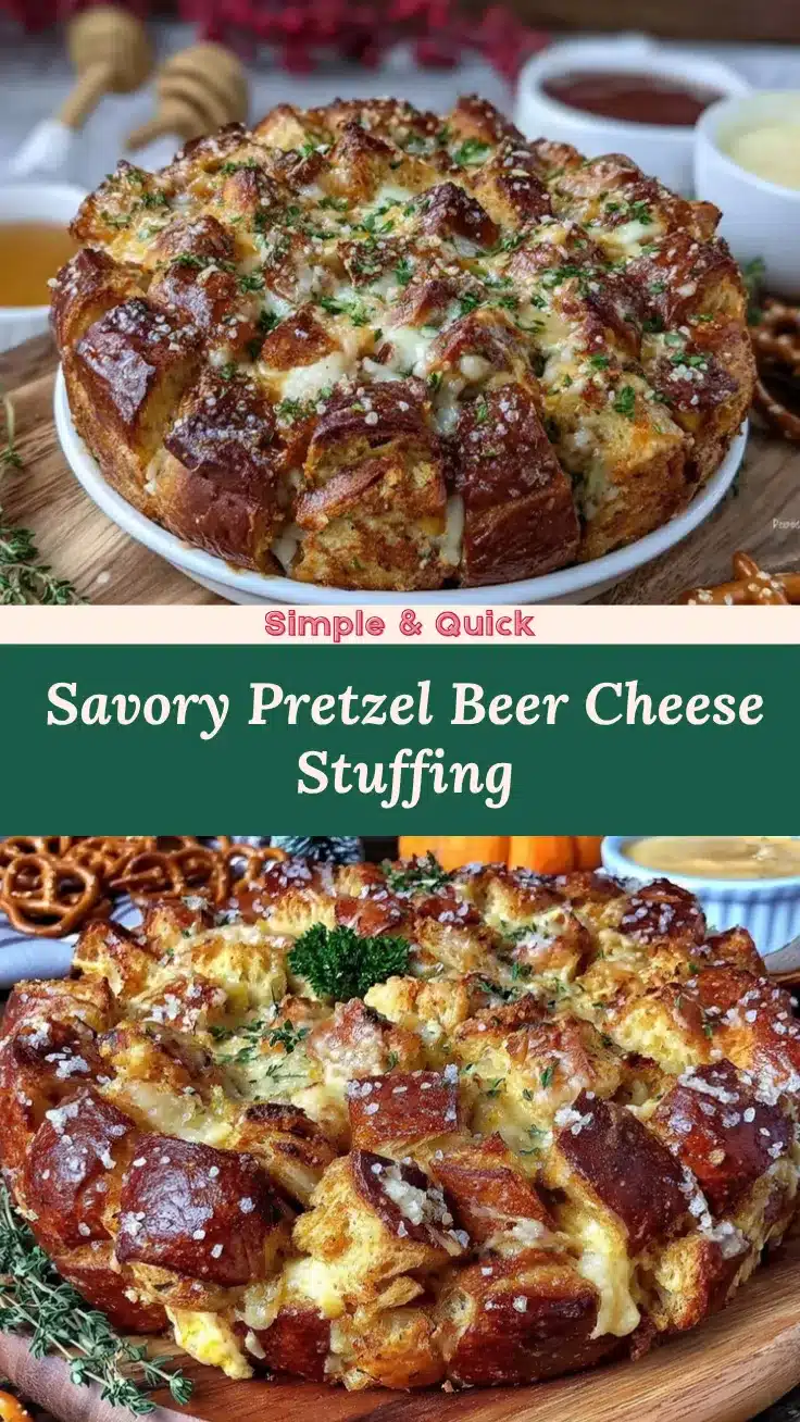 pretzel beer cheese stuffing recipe