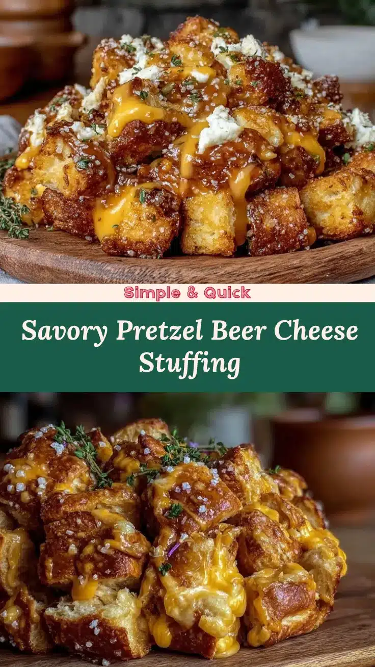 pretzel beer cheese stuffing recipe