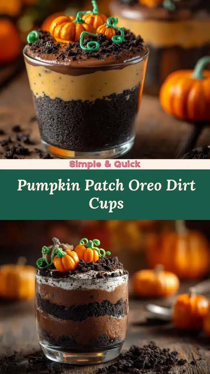 Pumpkin Patch Dirt Cups recipe