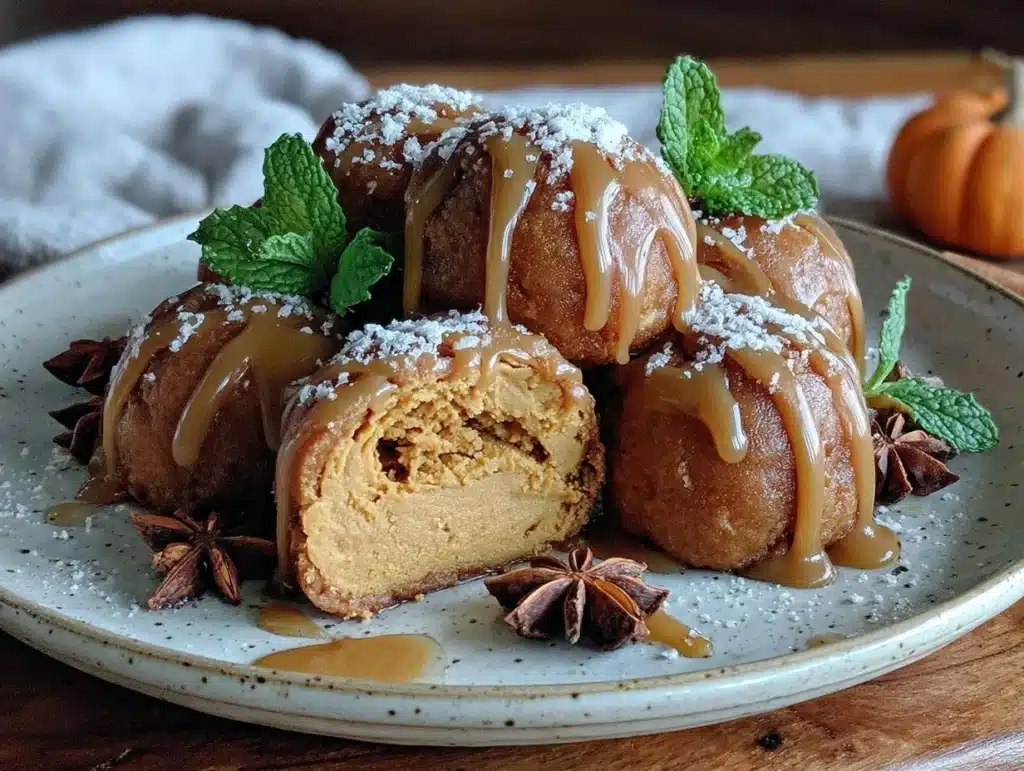 pumpkin spice mochi ice cream - featured image