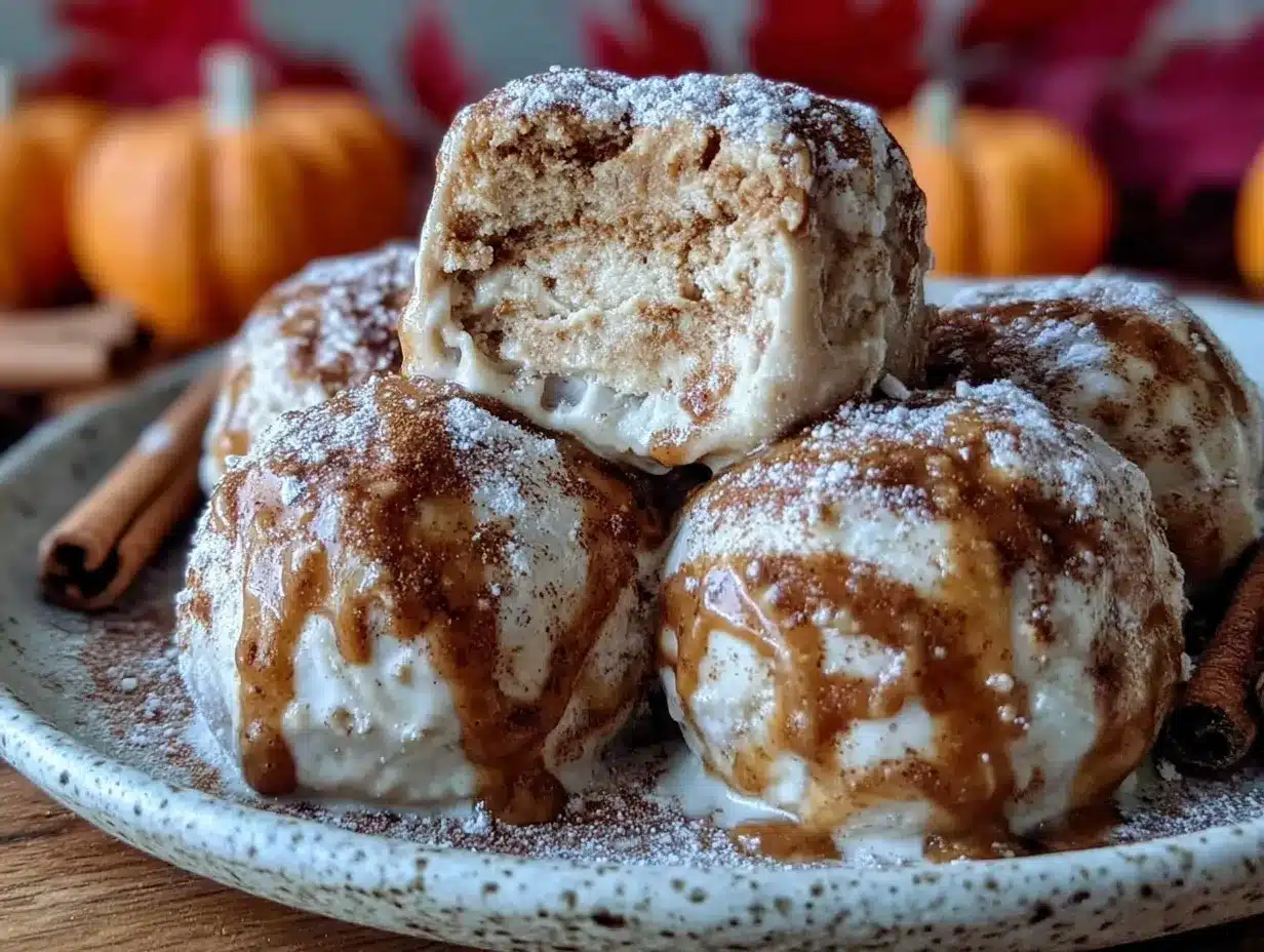 pumpkin spice mochi ice cream preparation steps