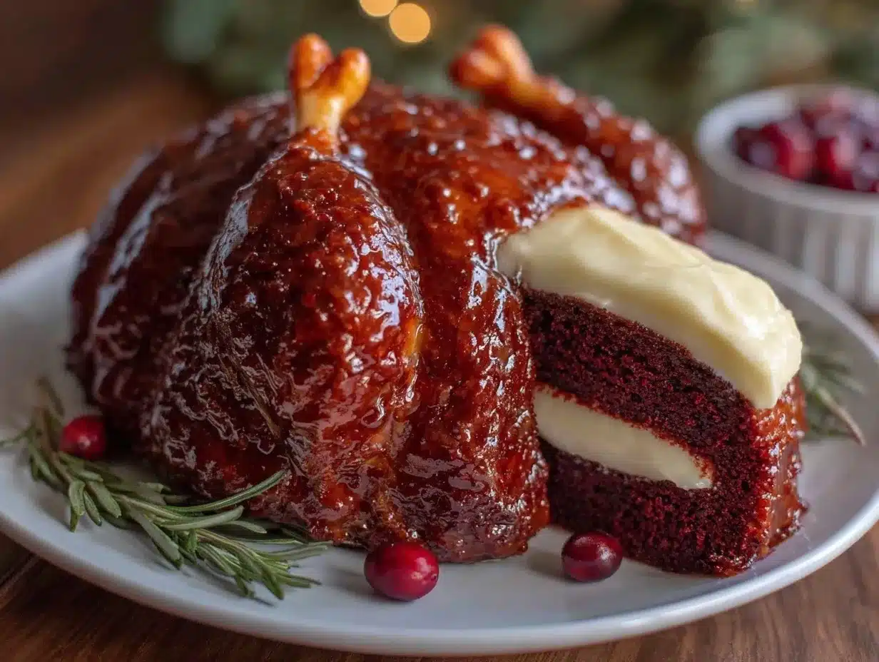 red velvet turkey cake preparation steps