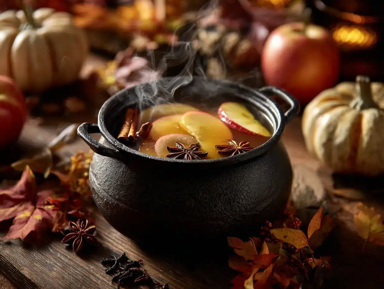 Smoking Cauldron Apple Cider Punch preparation steps