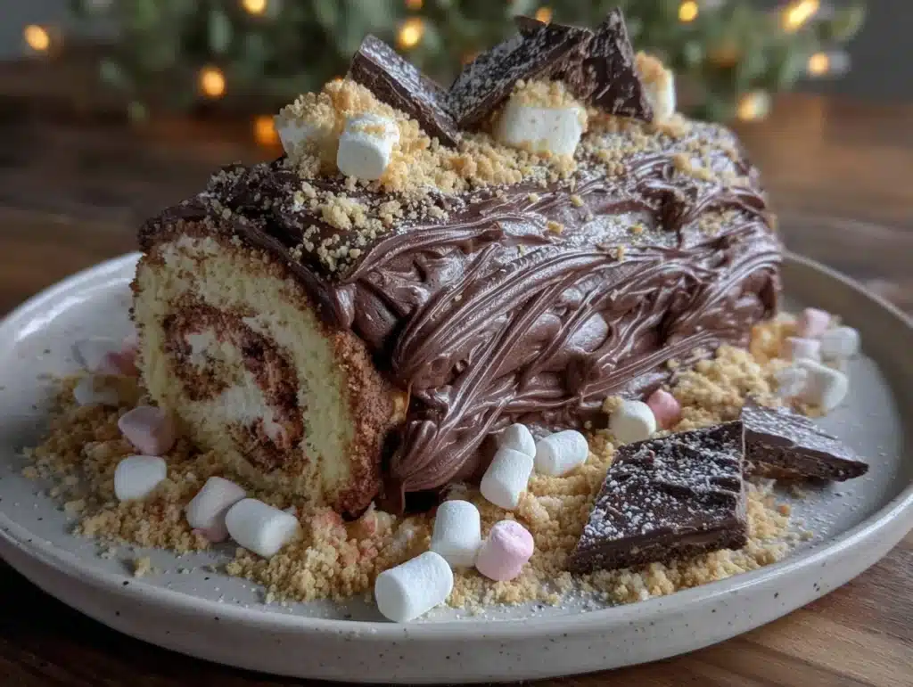 Smores Yule Log - featured image