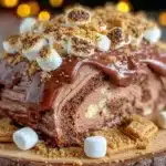 smores yule log - featured image