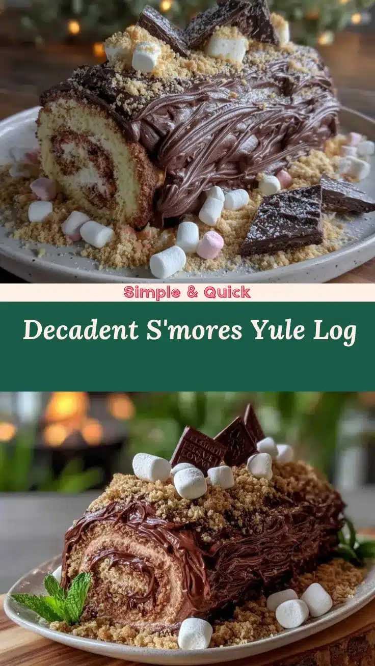 Smores Yule Log recipe