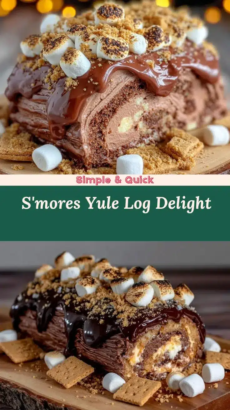 smores yule log recipe