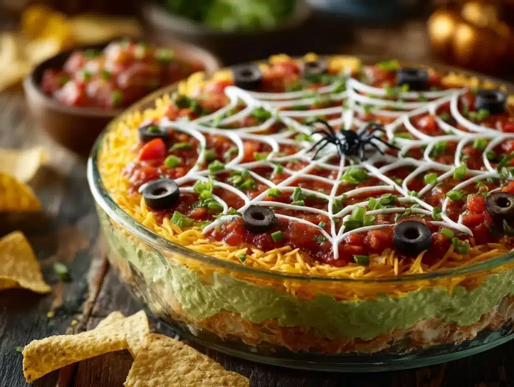 Spider Web Seven-Layer Dip - featured image