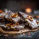 Spiderweb Chocolate Pretzel Bark - featured image