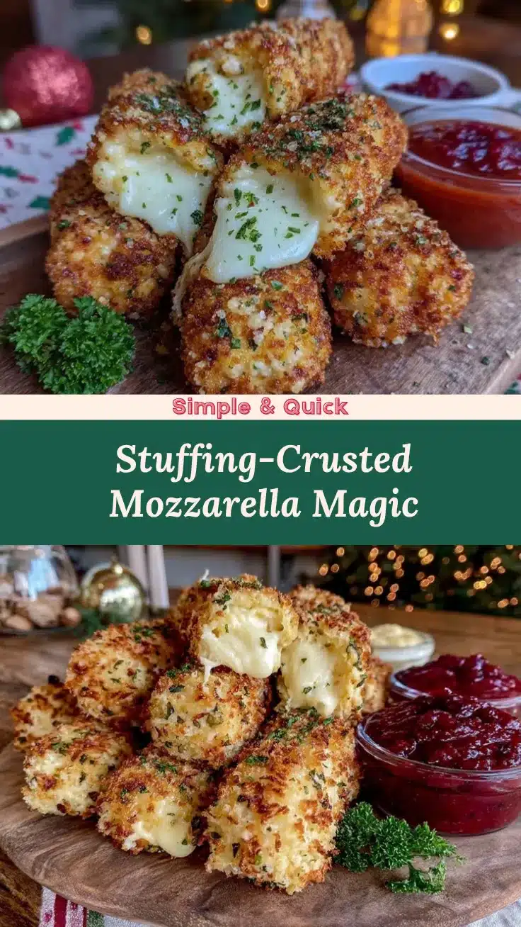 stuffing-crusted mozzarella sticks recipe