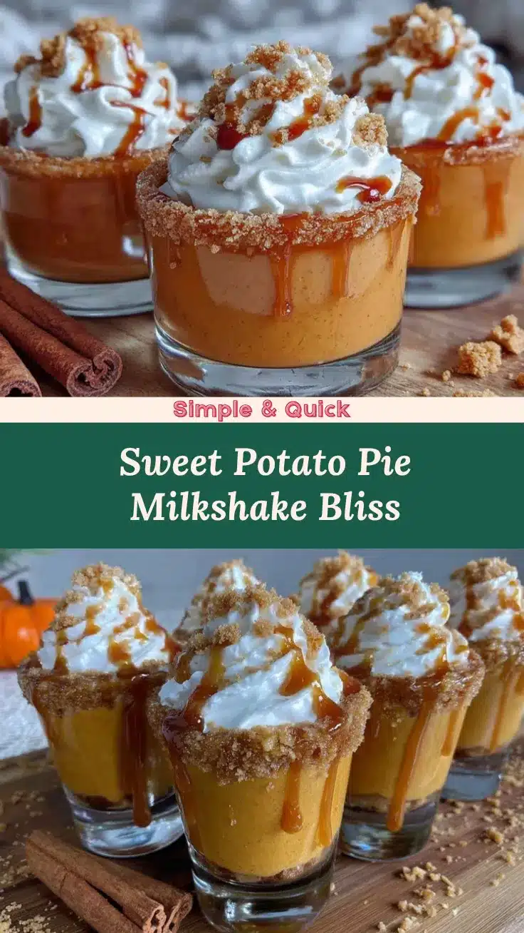 Sweet Potato Pie Milkshake Shots recipe