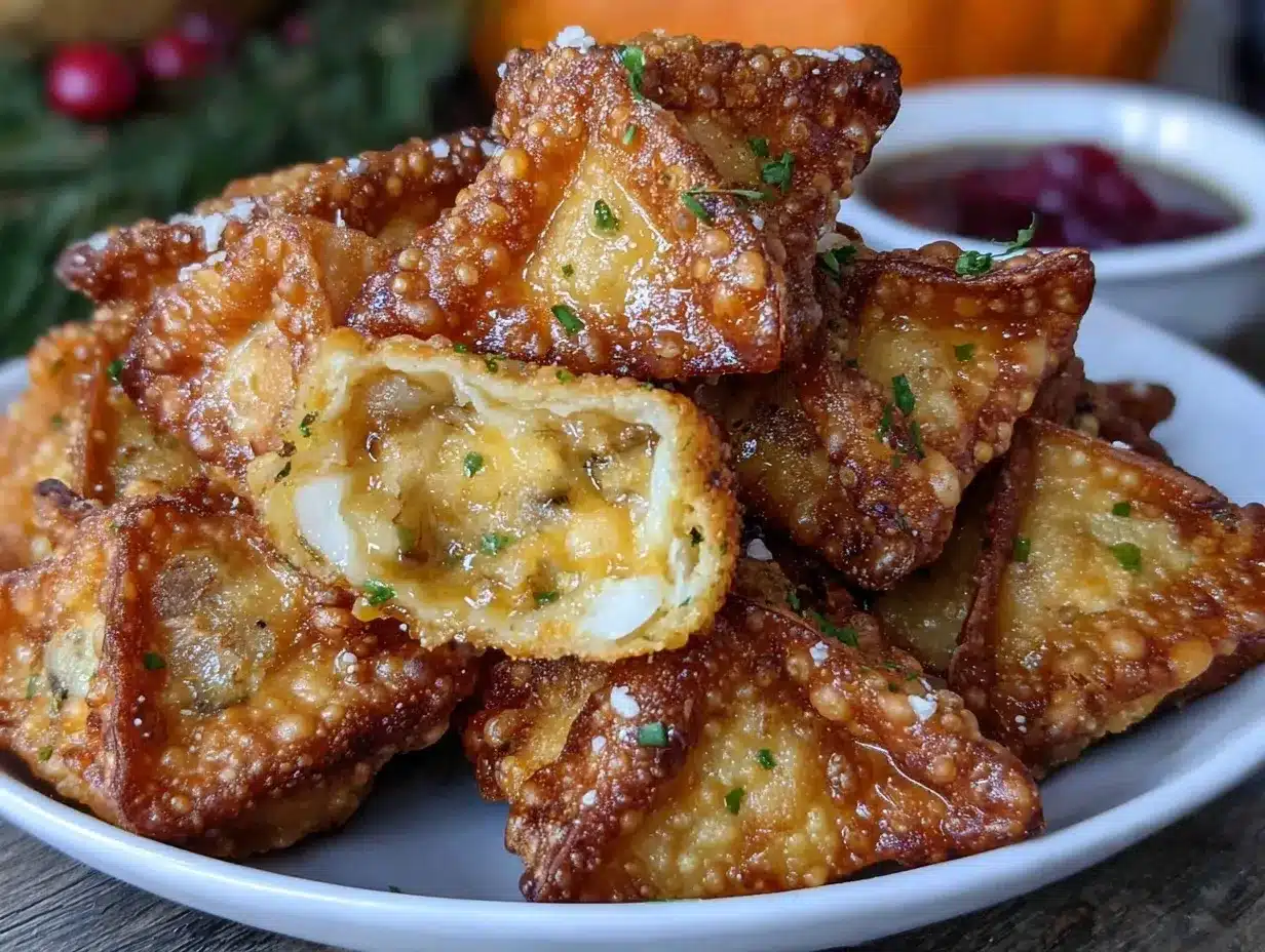 Thanksgiving leftover wontons preparation steps