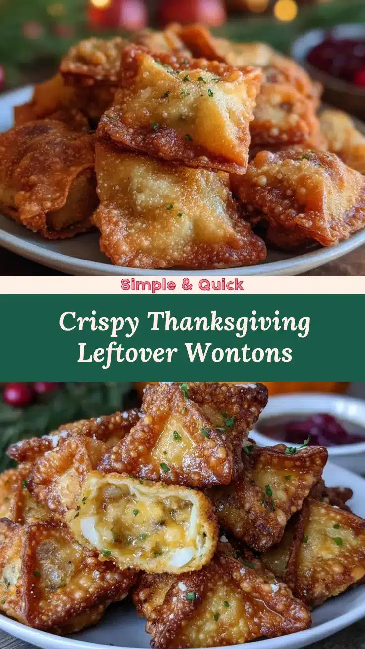 Thanksgiving leftover wontons recipe