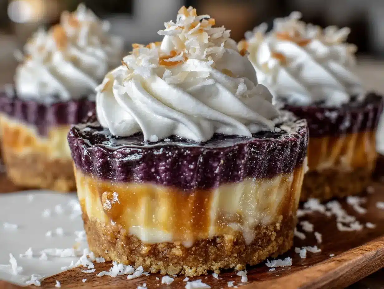 ube pie towers preparation steps