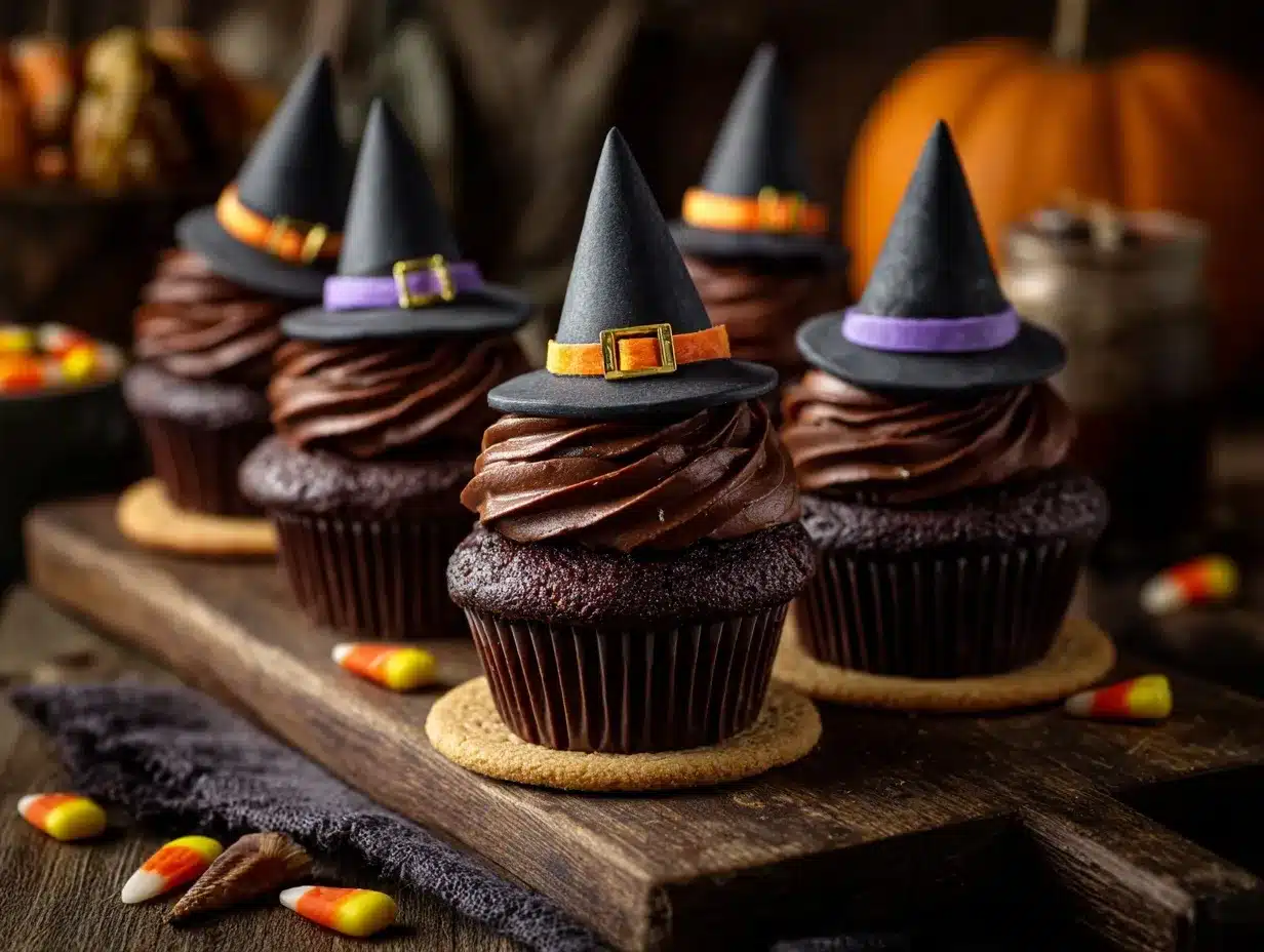 Witch Hat Cupcakes preparation steps