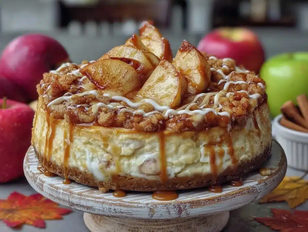 Apple Crisp Cheesecake - featured image