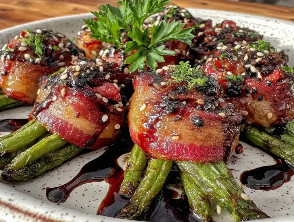 bacon-wrapped green beans - featured image