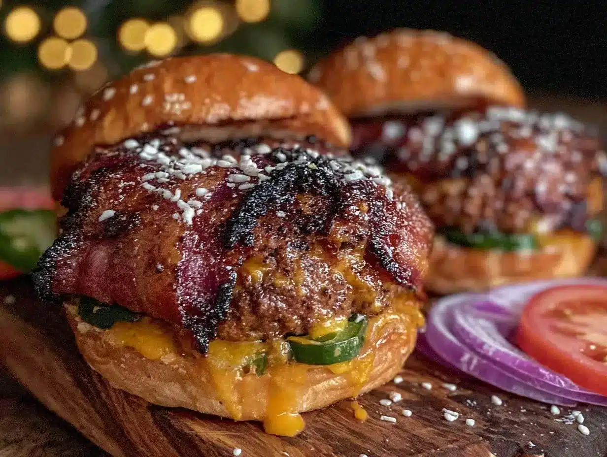 bacon wrapped jalapeño burgers preparation steps